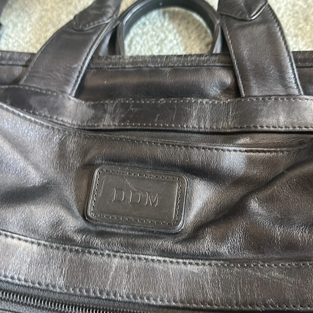 TUMI Genuine Leather Business Briefcase Laptop Bag Alpha T-Pass